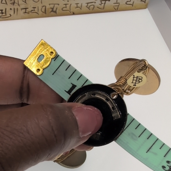 Bourbon And Boweties  Gold and Black C Charm Bracelet - Picture 7 of 7